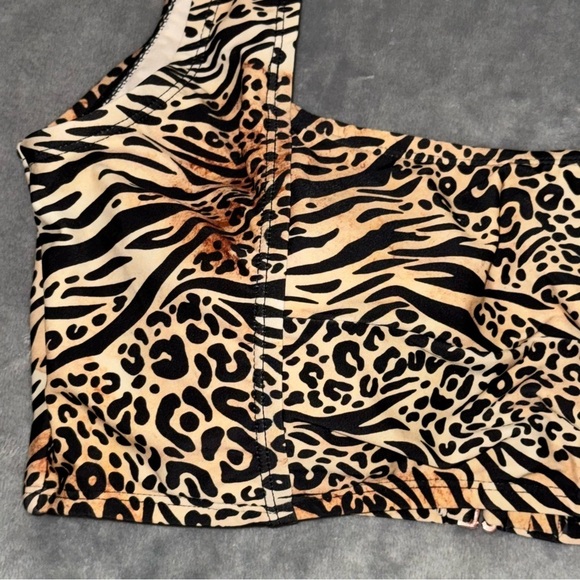 New with Tag Lysa Swim Bikini Top Leopard Cheetah Print Women’s Size 0X 14W-16W - Picture 3 of 12